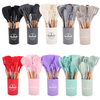 12 dalių silikoniniai virtuvės reikmenys, tinkantys virtuvei, maisto gaminimo dovanoms, tinka tarpvalstybinei elektroninei prekybai, geriausiai parduodamų stilių virtuvės reikmenų derinys