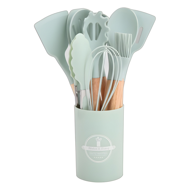 12 dalių silikoniniai virtuvės reikmenys, tinkantys virtuvei, maisto gaminimo dovanoms, tinka tarpvalstybinei elektroninei prekybai, geriausiai parduodamų stilių virtuvės reikmenų derinys