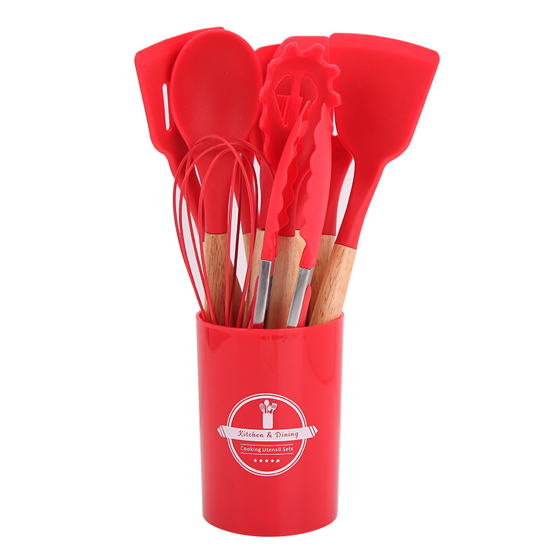 12 dalių silikoniniai virtuvės reikmenys, tinkantys virtuvei, maisto gaminimo dovanoms, tinka tarpvalstybinei elektroninei prekybai, geriausiai parduodamų stilių virtuvės reikmenų derinys