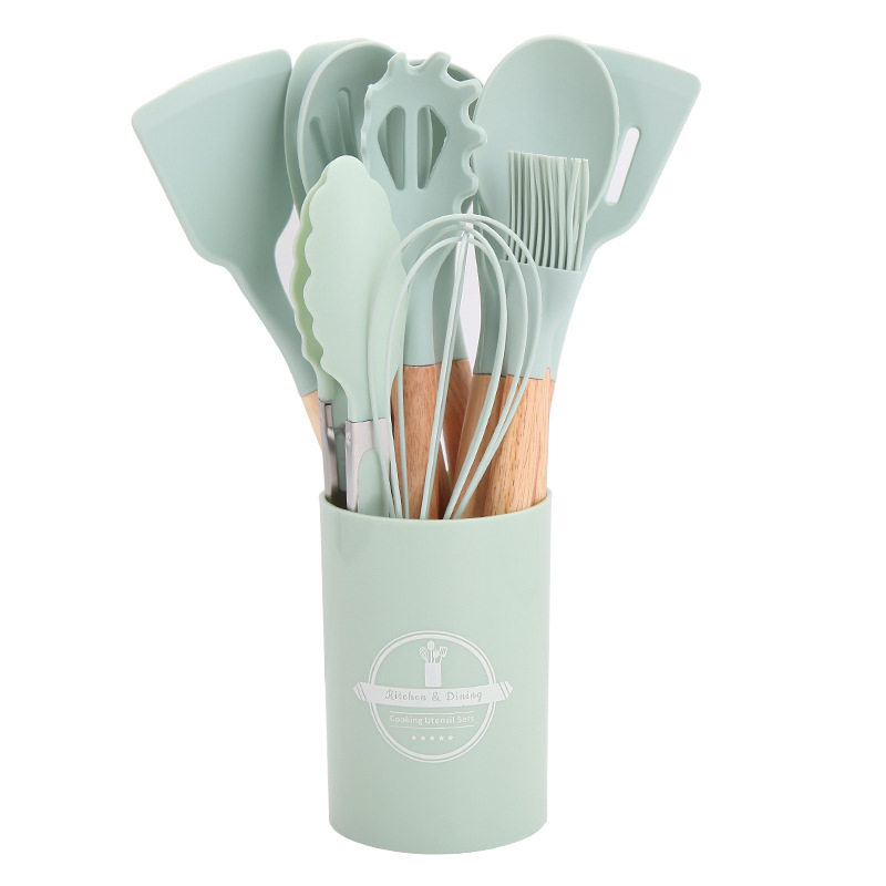 12 dalių silikoniniai virtuvės reikmenys, tinkantys virtuvei, maisto gaminimo dovanoms, tinka tarpvalstybinei elektroninei prekybai, geriausiai parduodamų stilių virtuvės reikmenų derinys