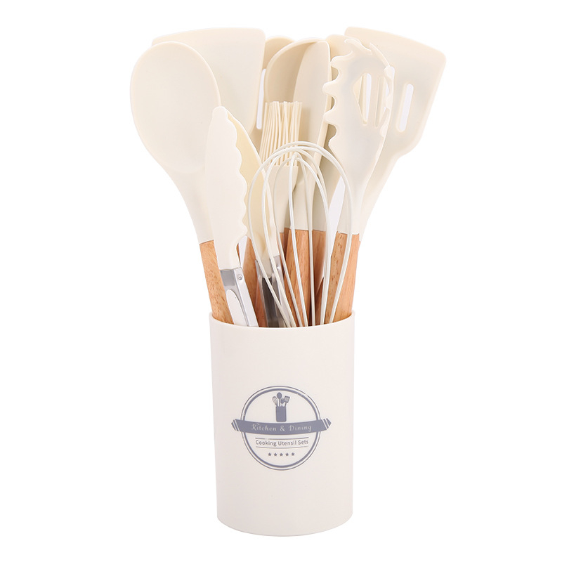 12 dalių silikoniniai virtuvės reikmenys, tinkantys virtuvei, maisto gaminimo dovanoms, tinka tarpvalstybinei elektroninei prekybai, geriausiai parduodamų stilių virtuvės reikmenų derinys