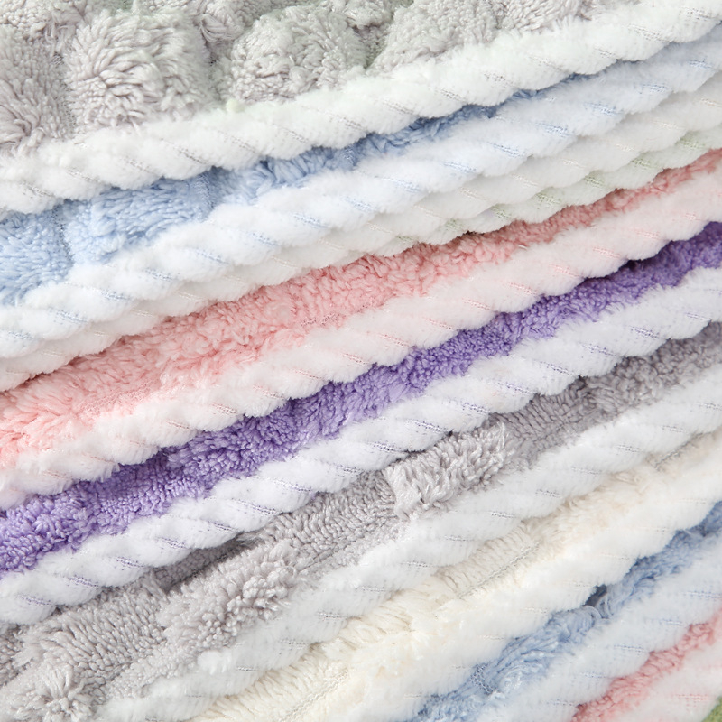 Naujas poliesterio brokato debesies grotelių kvadratinis kvadratinis sriegio kraštas vandenį sugeriantis veido plovimo mažas rankšluostis buitiniam virtuvės vonios kambario valymui rankšluostis