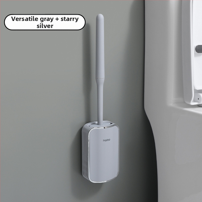 Külkereskedelmi WC-kefe zsákutcák nélkül, akadálymentesített luxus stílusú falra szerelhető WC-kefe, fürdőszobai guggoló WC-tisztító WC-tárgy