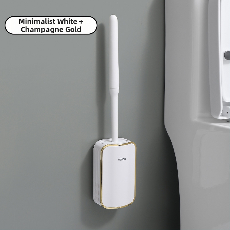 Külkereskedelmi WC-kefe zsákutcák nélkül, akadálymentesített luxus stílusú falra szerelhető WC-kefe, fürdőszobai guggoló WC-tisztító WC-tárgy