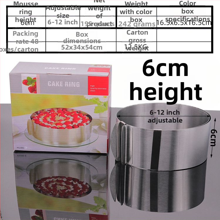 Αν θέλετε να βρείτε στρογγυλό κύκλο μους από ανοξείδωτο χάλυβα, μπορεί να ρυθμιστεί χειροκίνητα, καλούπι κέικ κύκλου κέικ DIY πολλαπλών σχημάτων καρδιάς