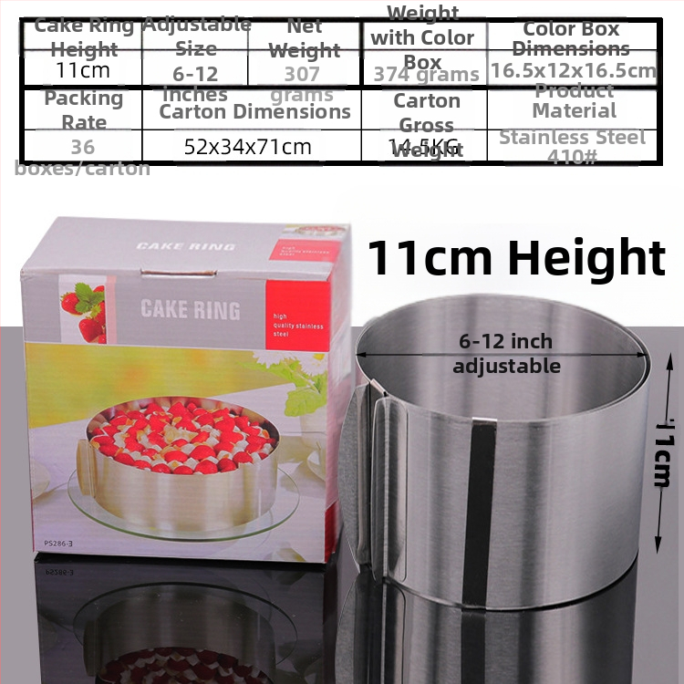 Αν θέλετε να βρείτε στρογγυλό κύκλο μους από ανοξείδωτο χάλυβα, μπορεί να ρυθμιστεί χειροκίνητα, καλούπι κέικ κύκλου κέικ DIY πολλαπλών σχημάτων καρδιάς