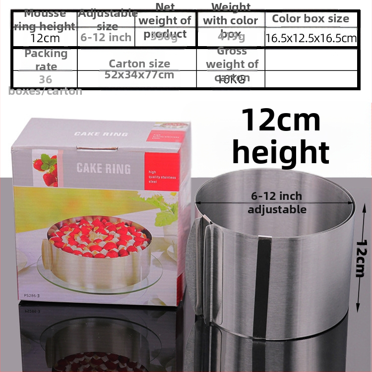 Αν θέλετε να βρείτε στρογγυλό κύκλο μους από ανοξείδωτο χάλυβα, μπορεί να ρυθμιστεί χειροκίνητα, καλούπι κέικ κύκλου κέικ DIY πολλαπλών σχημάτων καρδιάς