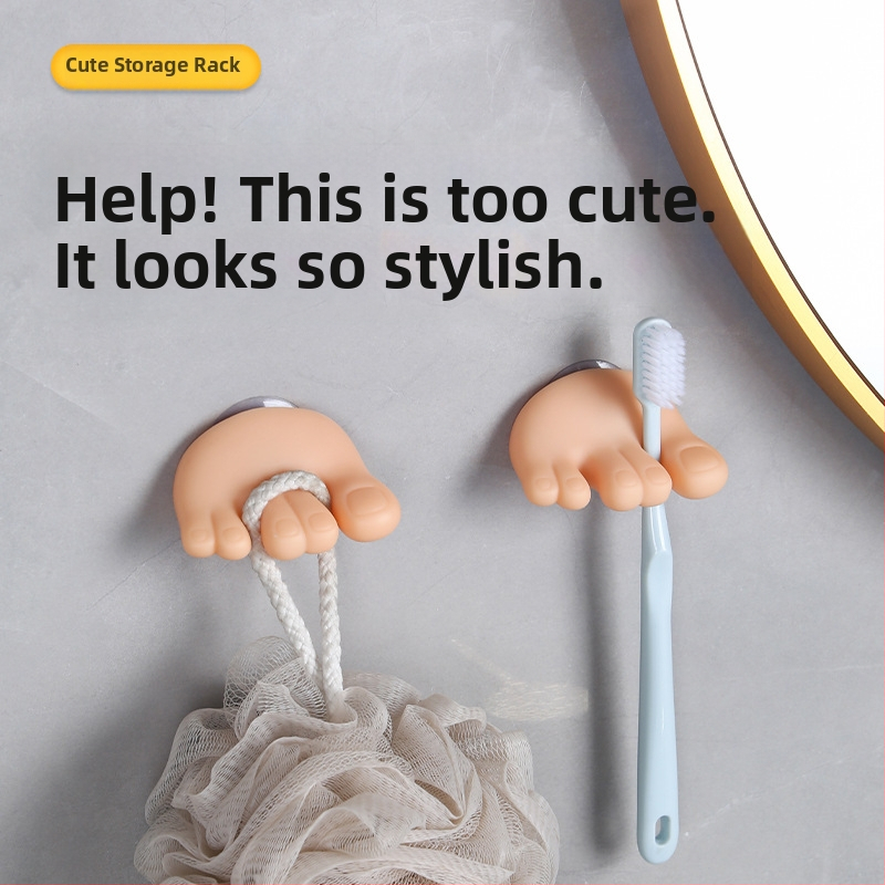 Malá červená knižka, palec, roztomilý prísavkový držiak na prsty na nohách, stojan na zubné kefky s internetovým háčikom pre celebrity, zábavná osobnosť, držiak na elektrickú zubnú kefku