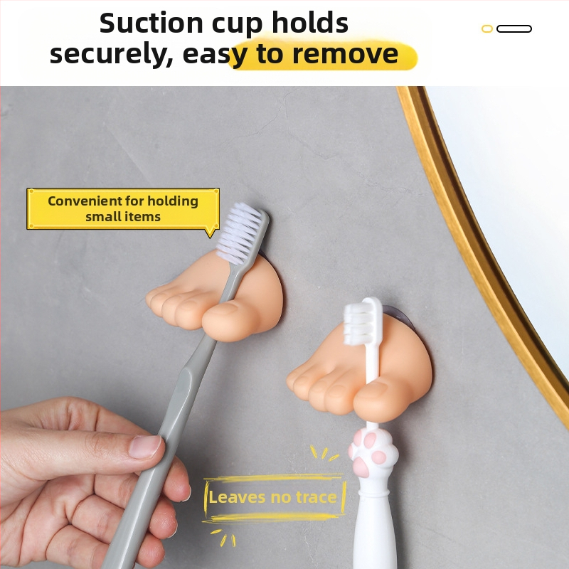 Malá červená knižka, palec, roztomilý prísavkový držiak na prsty na nohách, stojan na zubné kefky s internetovým háčikom pre celebrity, zábavná osobnosť, držiak na elektrickú zubnú kefku