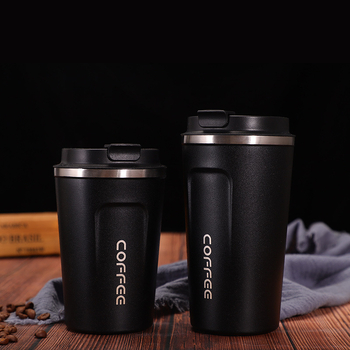 Uus roostevabast terasest termoskruus auto kaasaskantav kohvikruus ärikontorisse Cup suletud lekkekindel käsi Cup saab kohandada