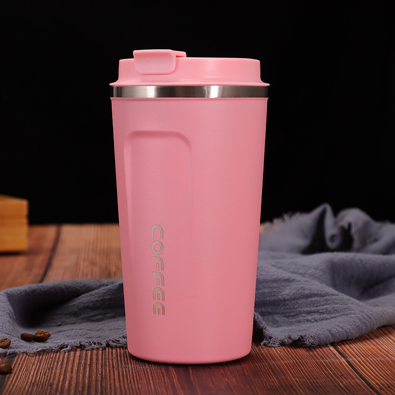 Uus roostevabast terasest termoskruus auto kaasaskantav kohvikruus ärikontorisse Cup suletud lekkekindel käsi Cup saab kohandada