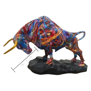 Διασυνοριακή Δημιουργική Μεταφορά Νερού Πολύχρωμα Στολίδια με Αγελάδες της Wall Street Χειροτεχνίες Ρητίνη Σπίτι Σαλόνι Είσοδος Διακόσμηση Επιφάνειας Εργασίας