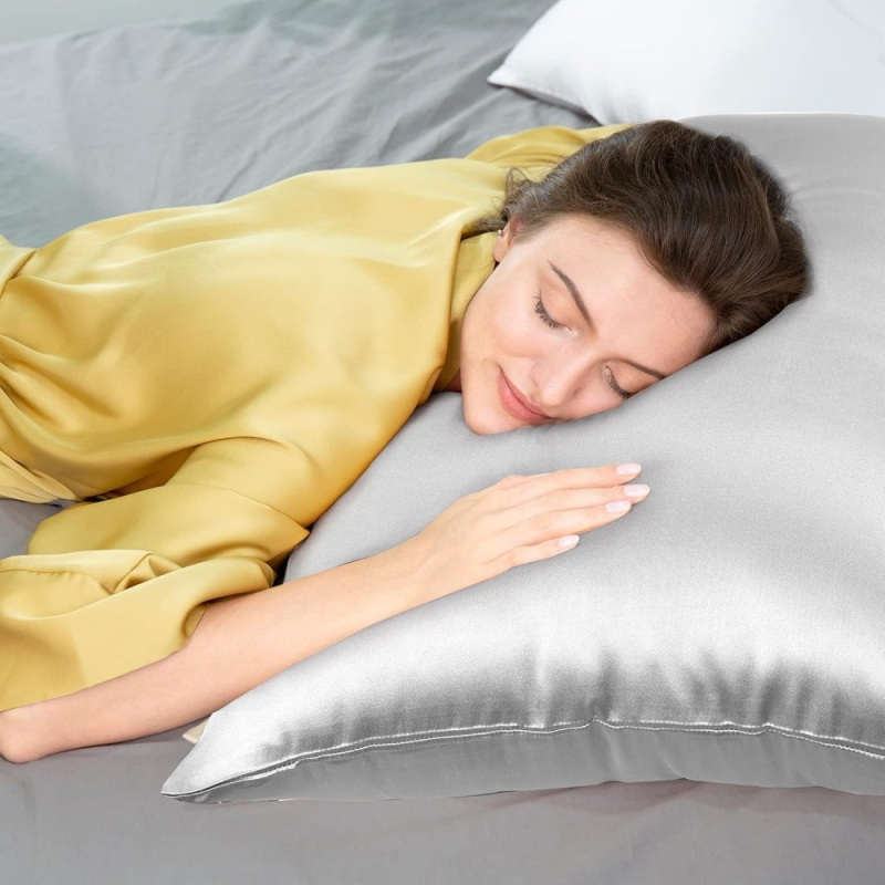 Калъфка за възглавница от симулиран копринен сатен, трансгранична, калъфка за възглавница от Amazon, калъфка за възглавница от сатен, калъфка за възглавница от чист цвят, Walmart