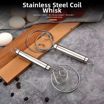 Nerūdijančio plieno makaronų artefaktas ir makaronų maišytuvas, rankinis tešlos plaktuvas ir makaronų artefaktas, maišymo miltelių lazdelė