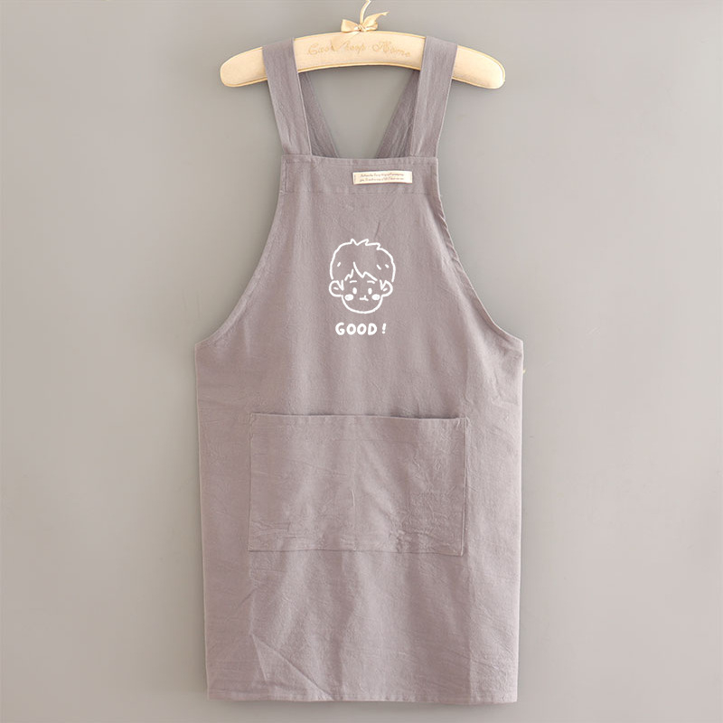 Uus stiil Lihtne lõuendipõll Köök Kodune toiduvalmistamine Hingav Õlikindel Naiste Talje Töö Lilleline Tööriided