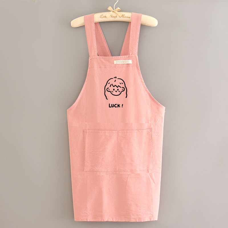 Uus stiil Lihtne lõuendipõll Köök Kodune toiduvalmistamine Hingav Õlikindel Naiste Talje Töö Lilleline Tööriided