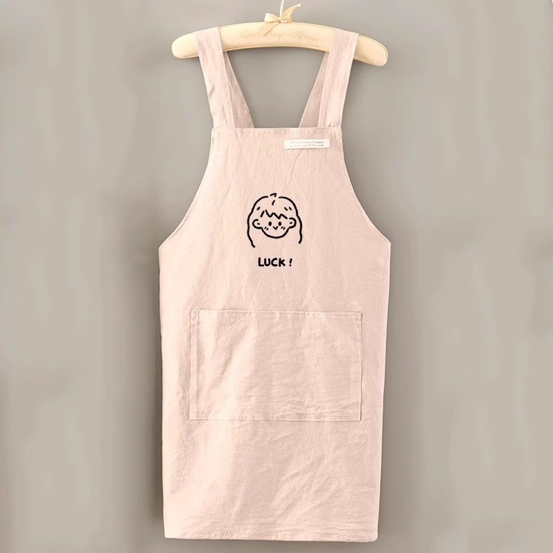 Uus stiil Lihtne lõuendipõll Köök Kodune toiduvalmistamine Hingav Õlikindel Naiste Talje Töö Lilleline Tööriided