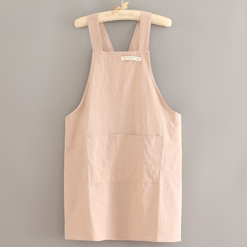 Uus stiil Lihtne lõuendipõll Köök Kodune toiduvalmistamine Hingav Õlikindel Naiste Talje Töö Lilleline Tööriided
