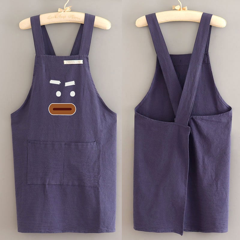 Uus stiil Lihtne lõuendipõll Köök Kodune toiduvalmistamine Hingav Õlikindel Naiste Talje Töö Lilleline Tööriided