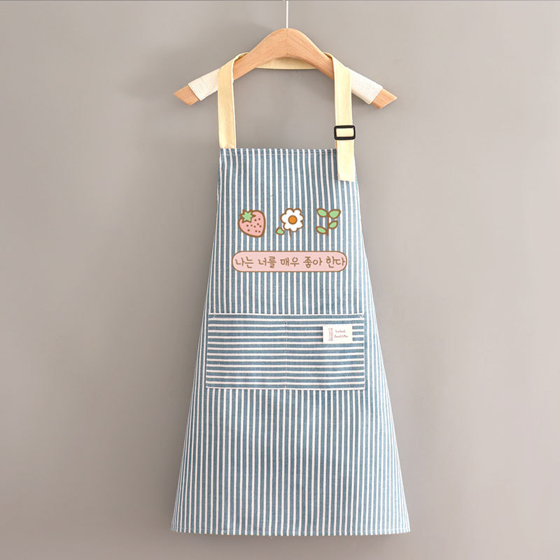 Uus stiil Lihtne lõuendipõll Köök Kodune toiduvalmistamine Hingav Õlikindel Naiste Talje Töö Lilleline Tööriided