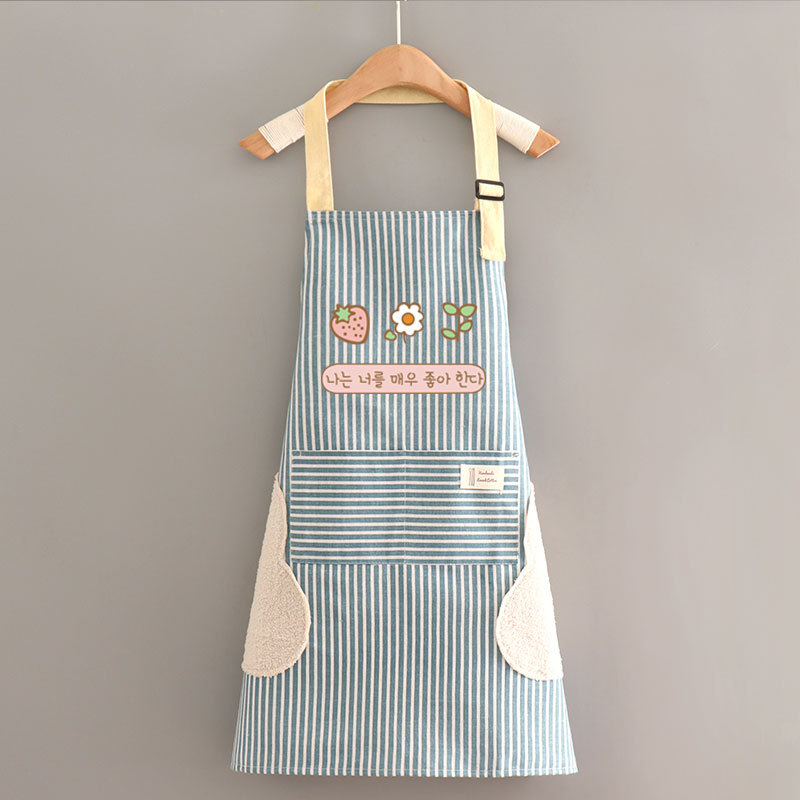 Uus stiil Lihtne lõuendipõll Köök Kodune toiduvalmistamine Hingav Õlikindel Naiste Talje Töö Lilleline Tööriided