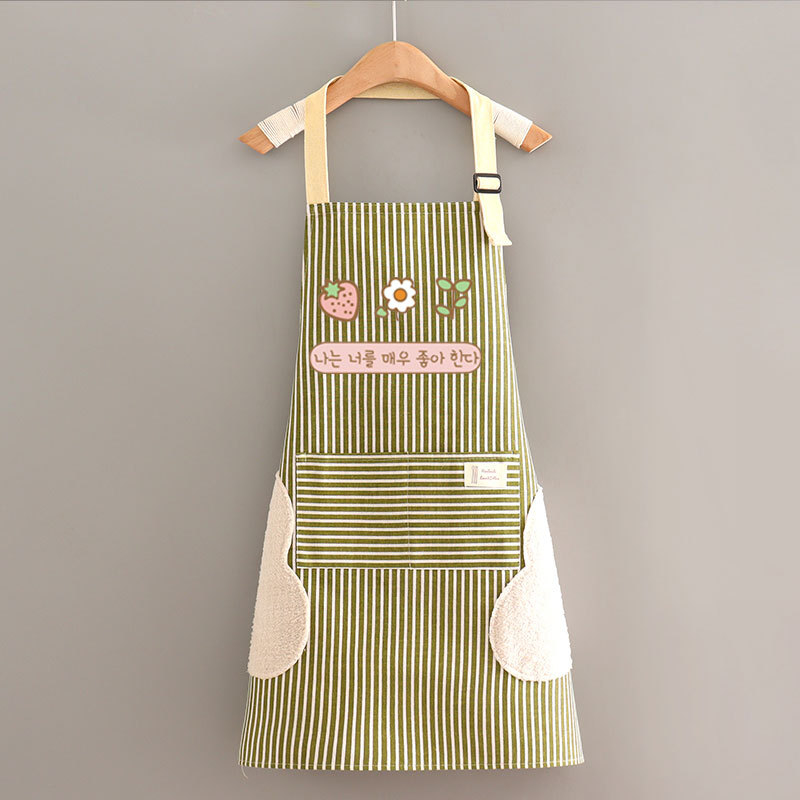 Uus stiil Lihtne lõuendipõll Köök Kodune toiduvalmistamine Hingav Õlikindel Naiste Talje Töö Lilleline Tööriided