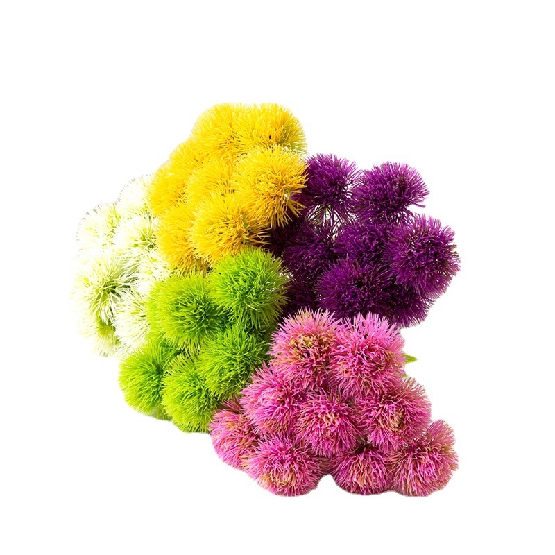 Yiluni täpiline kunstlik ühekordne võilill elutoa pulmadeks kodumööbli kaunistuseks kunstlill plastist võltslillepall krüsanteem