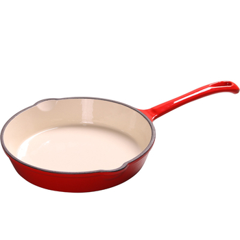 Τηγάνι από μαντέμι με εμαγιέ βάση, τηγάνι 16/20/25cm με επίπεδο πάτο, ενσωματωμένη εμαγιέ βάση, τηγάνι από σίδερο με επίπεδο πάτο, επαγωγική εστία χωρίς επίστρωση