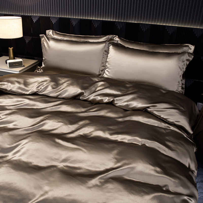 Tehase hulgimüügi reaktiivtrüki ja värvimisega heledast luksuslikust siidist neljaosaline tekikott voodipesu tekikott AliExpressist piiriülene voodipesu