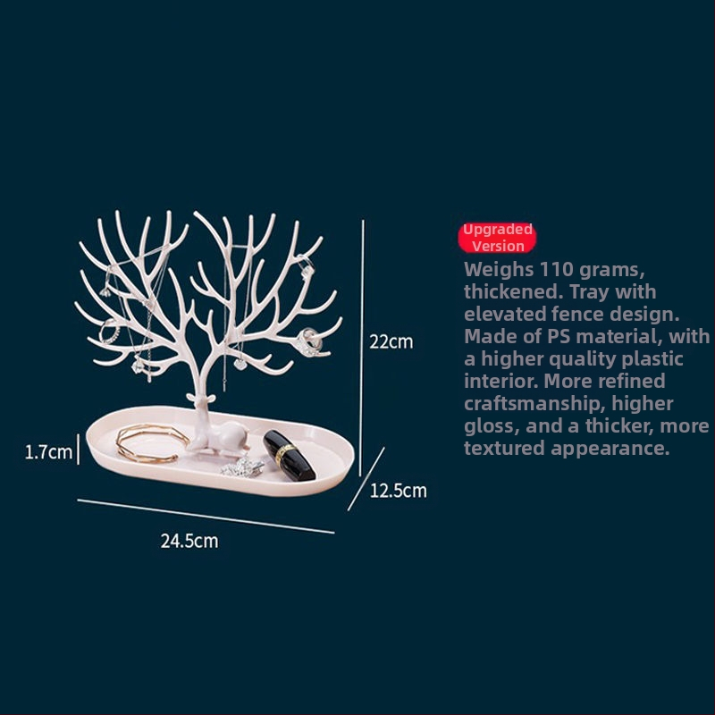Нови обеци с форма на дърво от еленов рог, стойка за бижута, обеци, гривна, съхранение на бижута, закачалка за елен, модерна и достъпна