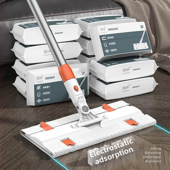 Švarus vienkartinis elektrostatinis šluostės dulkių šalinimo popierinis šluostės buitinės šluostės grindų tingus plokščias šluostės rankų plovimas