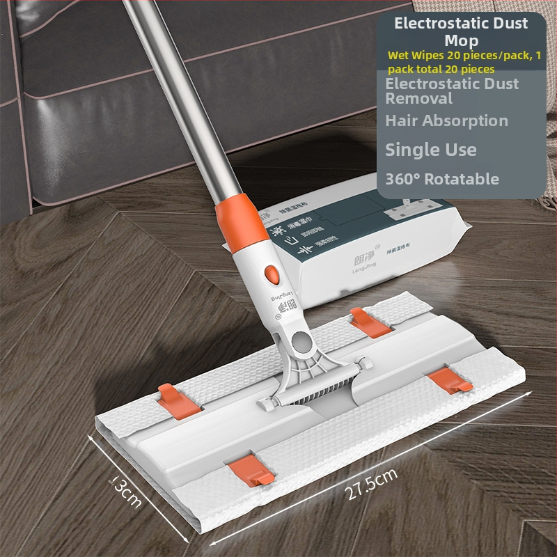 Švarus vienkartinis elektrostatinis šluostės dulkių šalinimo popierinis šluostės buitinės šluostės grindų tingus plokščias šluostės rankų plovimas