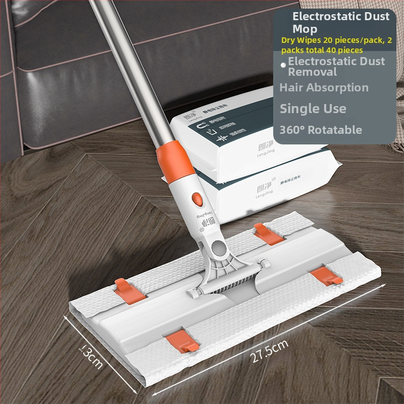 Švarus vienkartinis elektrostatinis šluostės dulkių šalinimo popierinis šluostės buitinės šluostės grindų tingus plokščias šluostės rankų plovimas