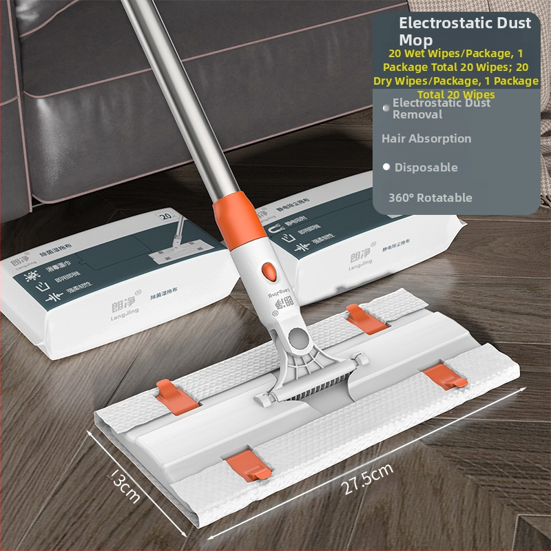 Švarus vienkartinis elektrostatinis šluostės dulkių šalinimo popierinis šluostės buitinės šluostės grindų tingus plokščias šluostės rankų plovimas