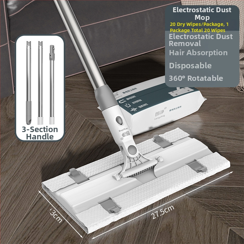 Švarus vienkartinis elektrostatinis šluostės dulkių šalinimo popierinis šluostės buitinės šluostės grindų tingus plokščias šluostės rankų plovimas