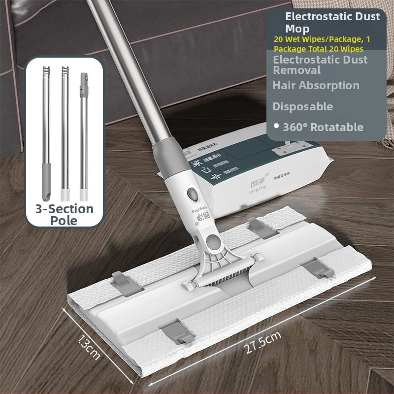 Švarus vienkartinis elektrostatinis šluostės dulkių šalinimo popierinis šluostės buitinės šluostės grindų tingus plokščias šluostės rankų plovimas