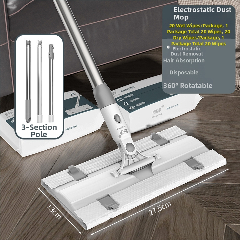 Švarus vienkartinis elektrostatinis šluostės dulkių šalinimo popierinis šluostės buitinės šluostės grindų tingus plokščias šluostės rankų plovimas