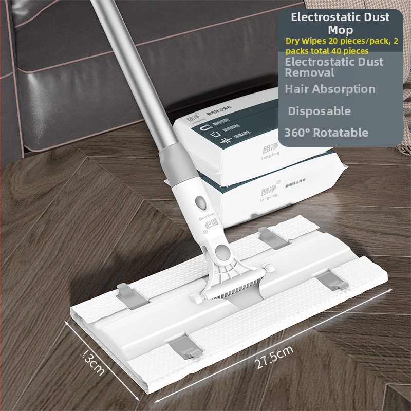 Švarus vienkartinis elektrostatinis šluostės dulkių šalinimo popierinis šluostės buitinės šluostės grindų tingus plokščias šluostės rankų plovimas