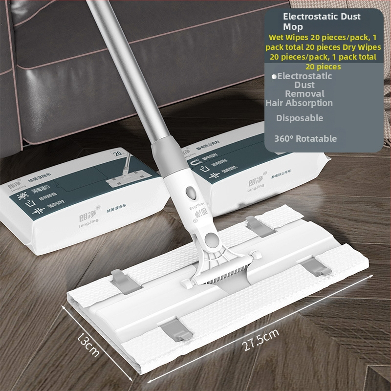 Švarus vienkartinis elektrostatinis šluostės dulkių šalinimo popierinis šluostės buitinės šluostės grindų tingus plokščias šluostės rankų plovimas