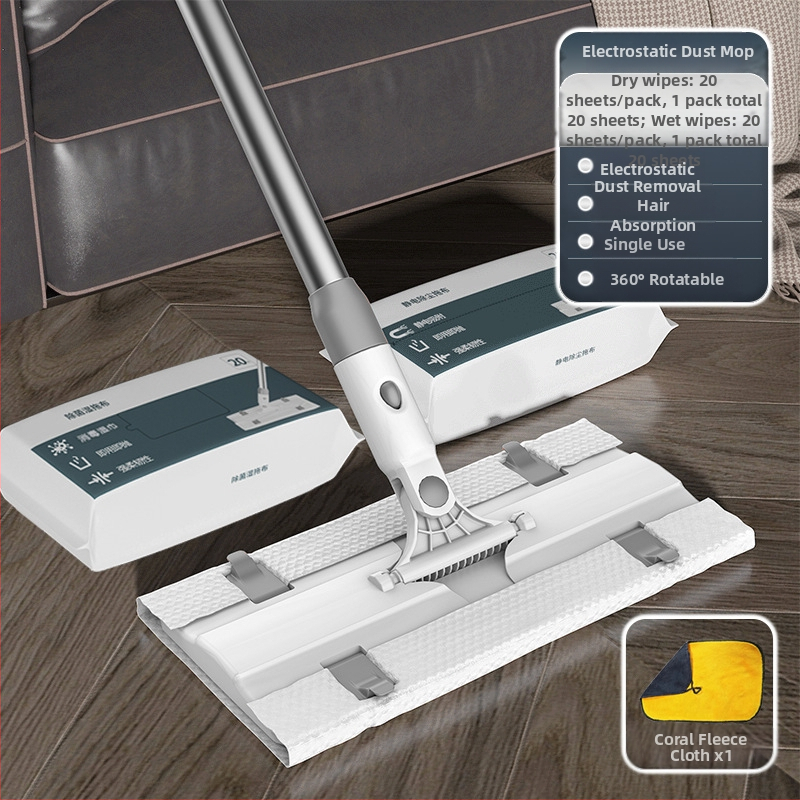 Švarus vienkartinis elektrostatinis šluostės dulkių šalinimo popierinis šluostės buitinės šluostės grindų tingus plokščias šluostės rankų plovimas