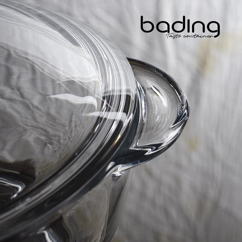 Bojiang ζεστό και κρύο γυάλινο δοχείο γενικής χρήσης με καπάκι, διπλό αυτί, αντι-εγκαύματα, κατσαρόλα με καπάκι, σαλάτα, σούπα, κατσαρόλα γαρίδας, Home Hotel