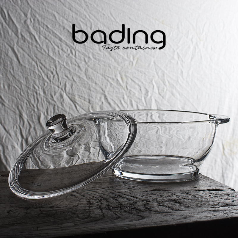 Bojiang ζεστό και κρύο γυάλινο δοχείο γενικής χρήσης με καπάκι, διπλό αυτί, αντι-εγκαύματα, κατσαρόλα με καπάκι, σαλάτα, σούπα, κατσαρόλα γαρίδας, Home Hotel