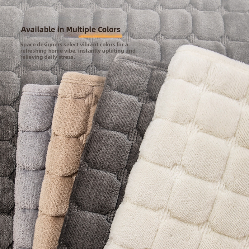 Фланелено карирано възглавнично фолио за диван, зимна лека луксозна, усъвършенствана плюшена възглавничка, обикновен калъф за кожен диван, универсален, трансграничен