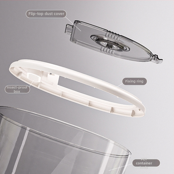 Buitinis ryžių kibiras, sandarus, atsparus vabzdžiams, drėgmei, maistinių ryžių laikymo dėžė, virtuvės ryžių stiklainis, miltų laikymo bakas, įvairūs grūdų kibiras