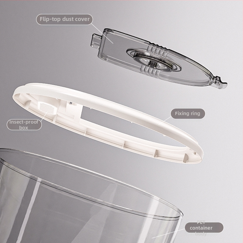 Домакинска кофа за ориз, запечатана, устойчива на насекоми, влагоустойчива кутия за съхранение на ориз с хранителен клас, кухненски буркан за ориз, резервоар за съхранение на брашно, кофа за зърно, различни видове