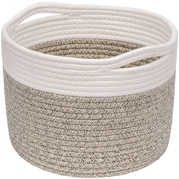 Coș de depozitare din frânghie de bumbac țesut manual, vânzare fierbinte Amazon, coș de depozitare țesut din frânghie de bumbac, coș de depozitare pentru jucării