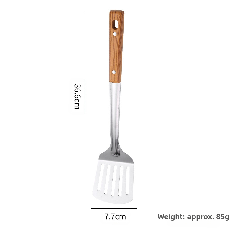 Nerūdijančio plieno mentelė, kiaurasamtis, kepimo kastuvėlis, sriubos nutekėjimo sistema, pilnas buitinių virtuvės reikmenų rinkinys, maisto gaminimo reikmenų rinkinys, šaukštas, penkių dalių rinkinys