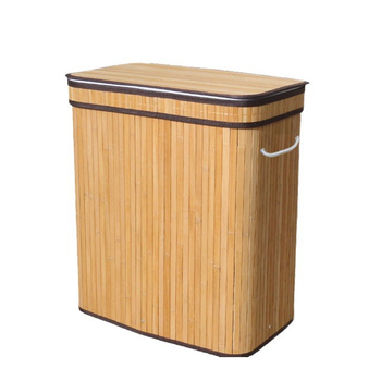 Uus ristkülikukujuline pandlaga hoiukopa Hiina stiilis tolmukindel pesukorv määrdunud riiete korv bambusest hoiukorvi tootja hulgimüük