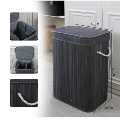 Uus ristkülikukujuline pandlaga hoiukopa Hiina stiilis tolmukindel pesukorv määrdunud riiete korv bambusest hoiukorvi tootja hulgimüük