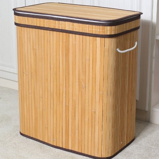 Uus ristkülikukujuline pandlaga hoiukopa Hiina stiilis tolmukindel pesukorv määrdunud riiete korv bambusest hoiukorvi tootja hulgimüük